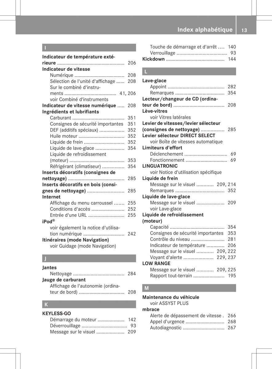 Mercedes Benz GL Class X166 manuel du proprietaire / page 15