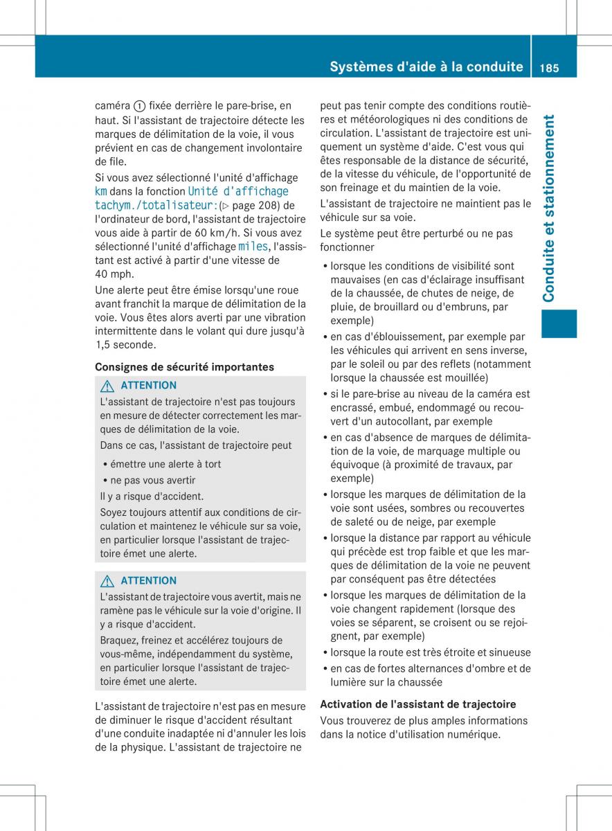 Mercedes Benz GL Class X166 manuel du proprietaire / page 187