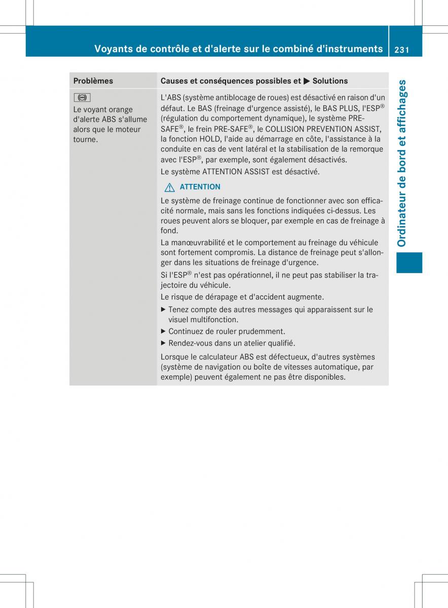 Mercedes Benz GL Class X166 manuel du proprietaire / page 233