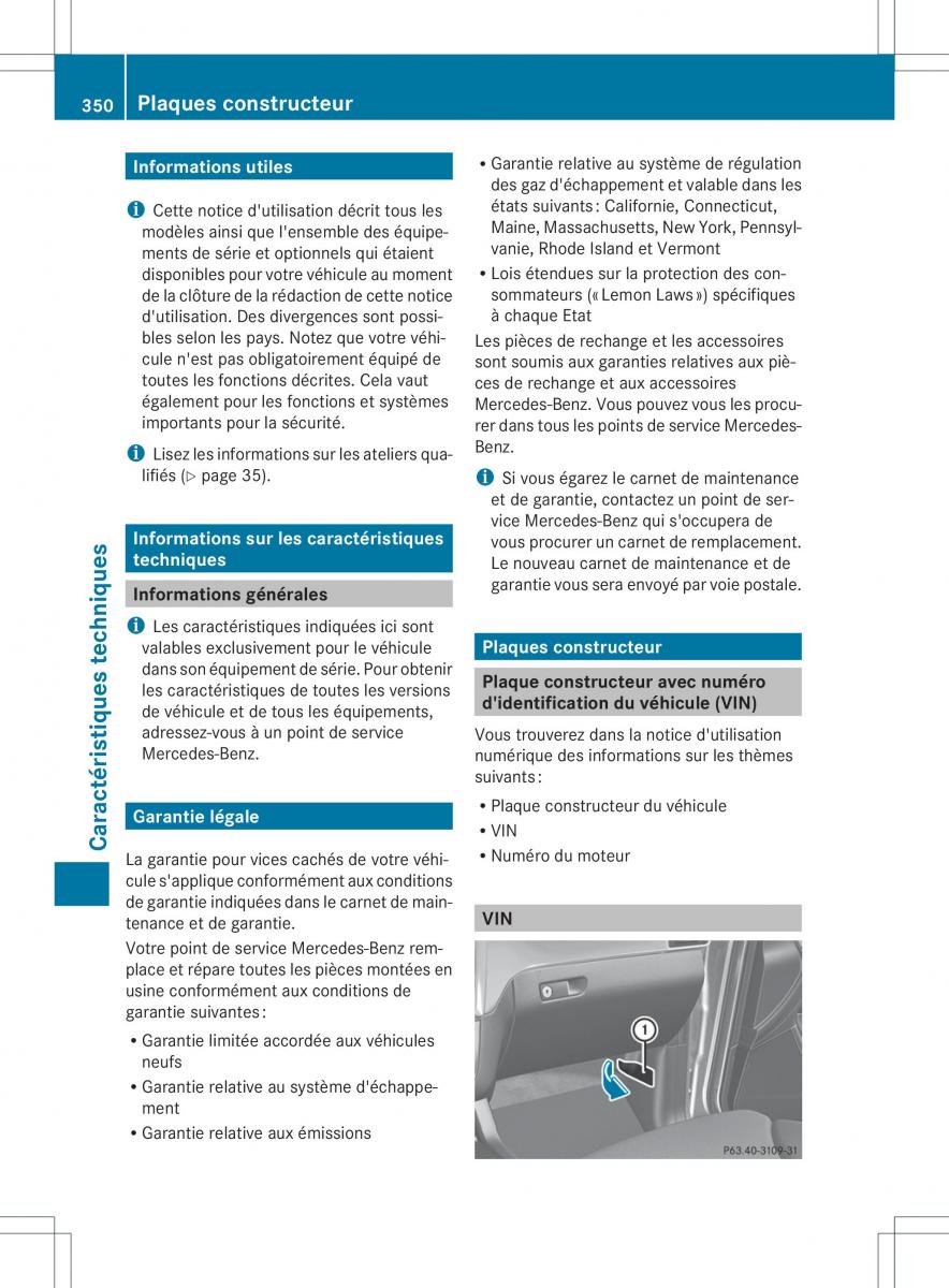 Mercedes Benz GL Class X166 manuel du proprietaire / page 352