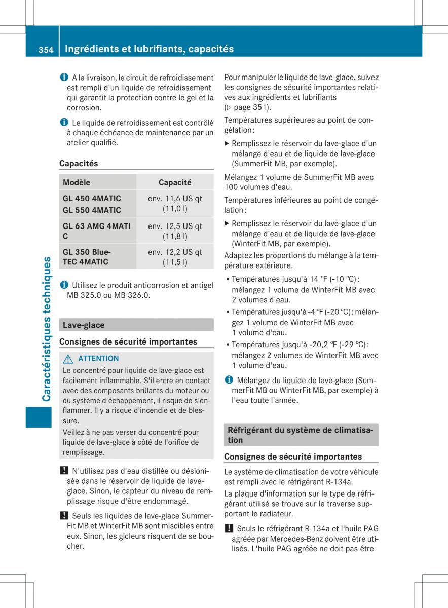 Mercedes Benz GL Class X166 manuel du proprietaire / page 356