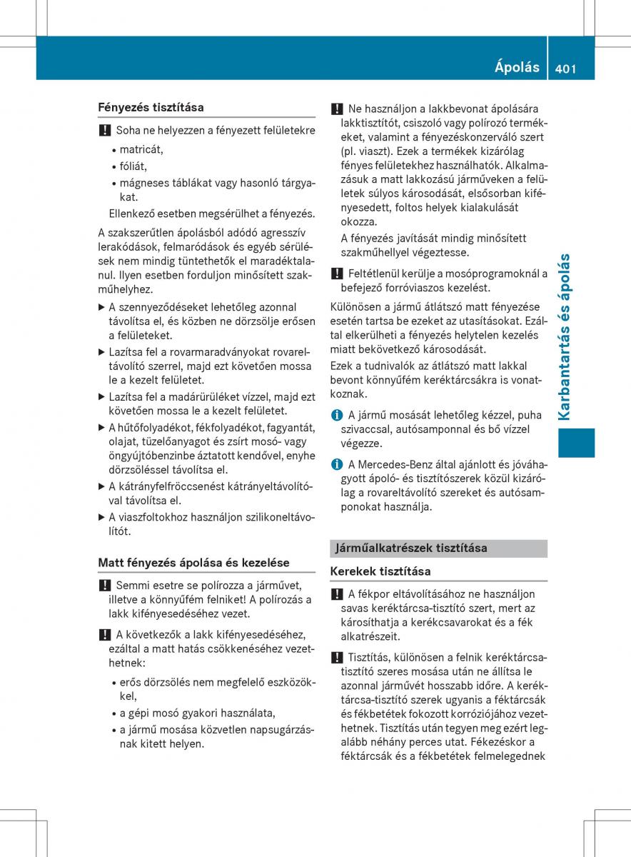 Mercedes Benz GL Class X166 Kezelesi utmutato / page 403
