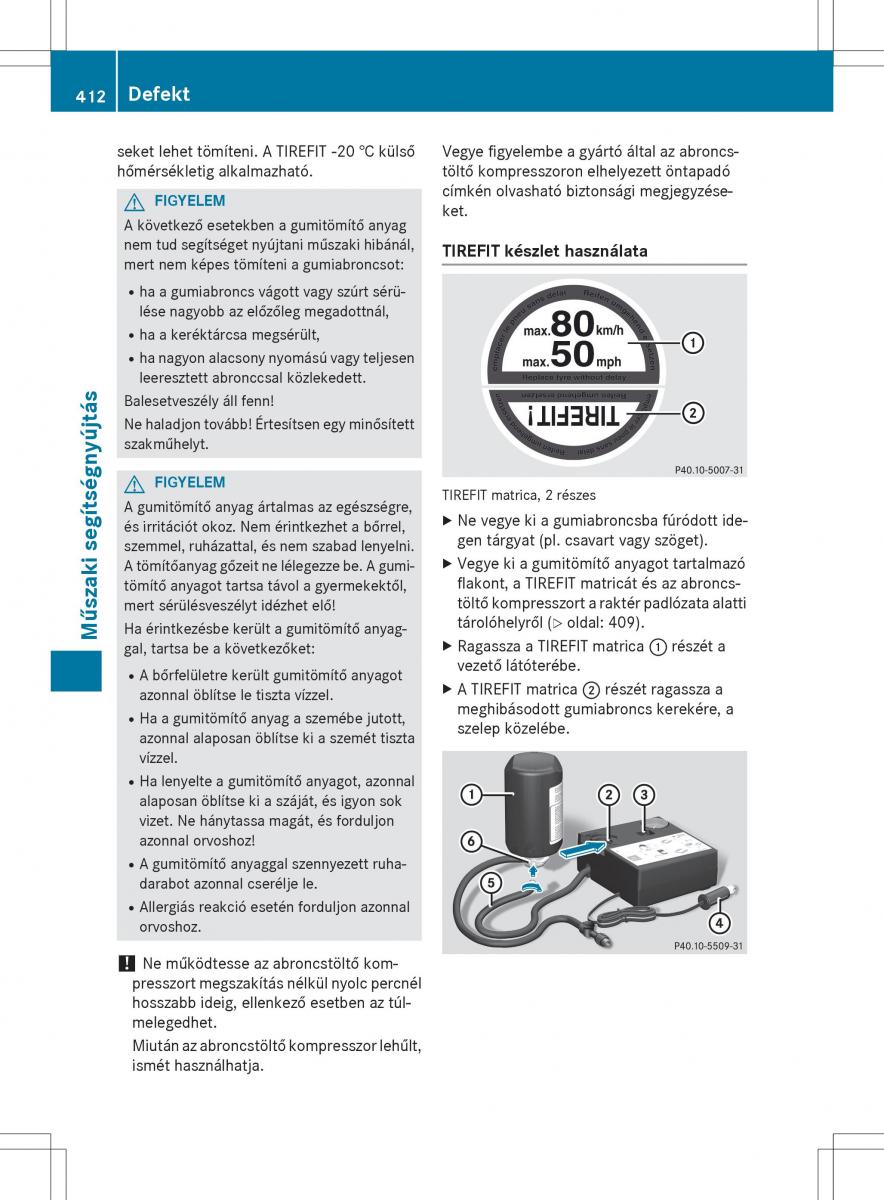 Mercedes Benz GL Class X166 Kezelesi utmutato / page 414