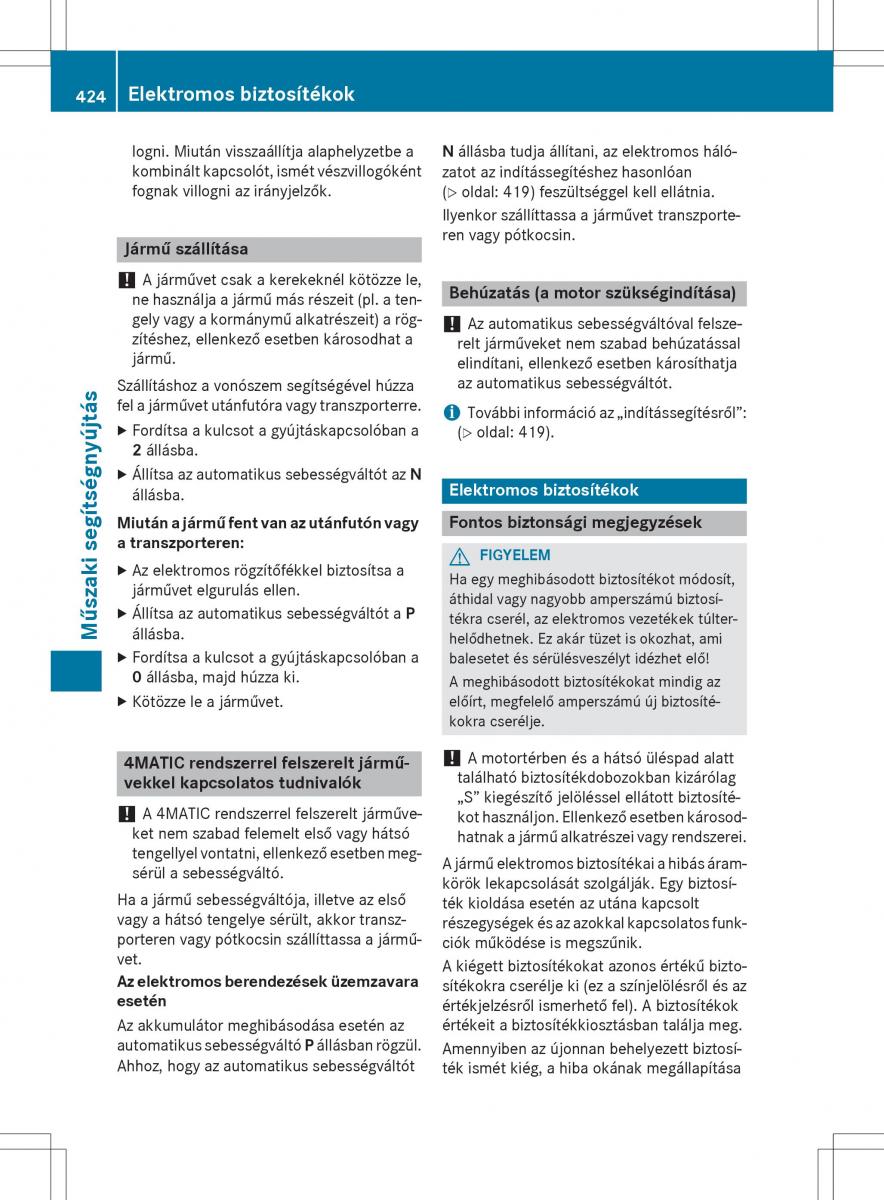 Mercedes Benz GL Class X166 Kezelesi utmutato / page 426