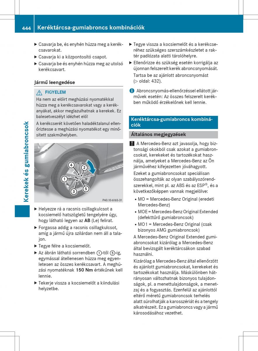 Mercedes Benz GL Class X166 Kezelesi utmutato / page 446