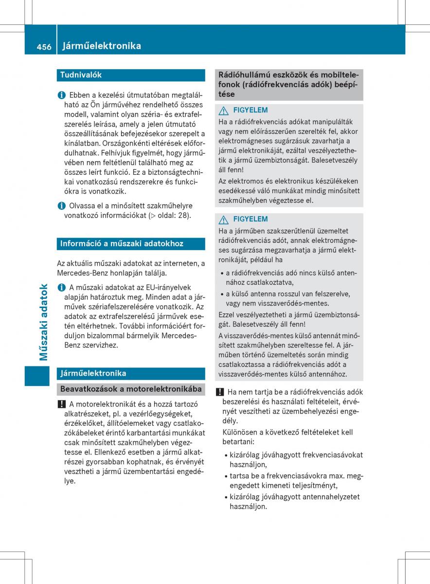 Mercedes Benz GL Class X166 Kezelesi utmutato / page 458