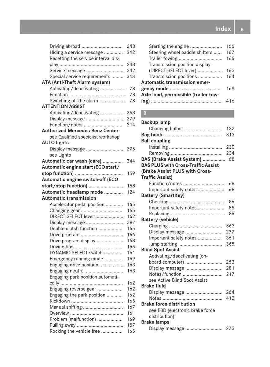 Mercedes Benz GLC Class owners manual / page 7