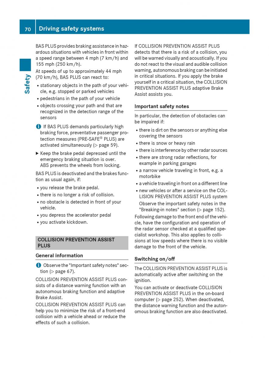 manual Mercedes GLC Mercedes Benz GLC Class owners manual / page 72
