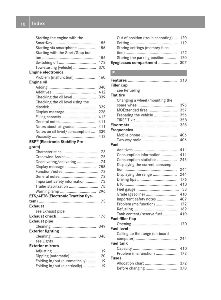 Mercedes Benz GLC Class owners manual / page 12