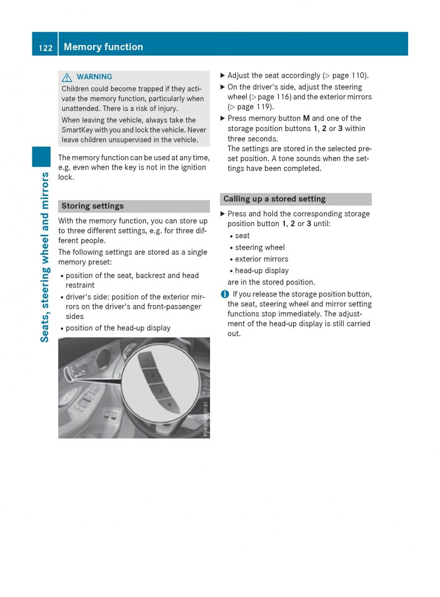 manual Mercedes GLC Mercedes Benz GLC Class owners manual / page 124