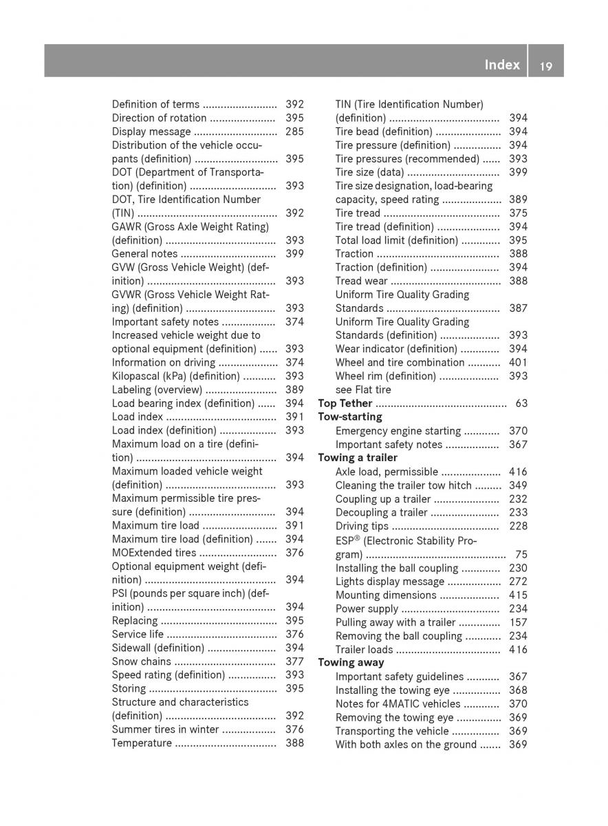 Mercedes Benz GLC Class owners manual / page 21