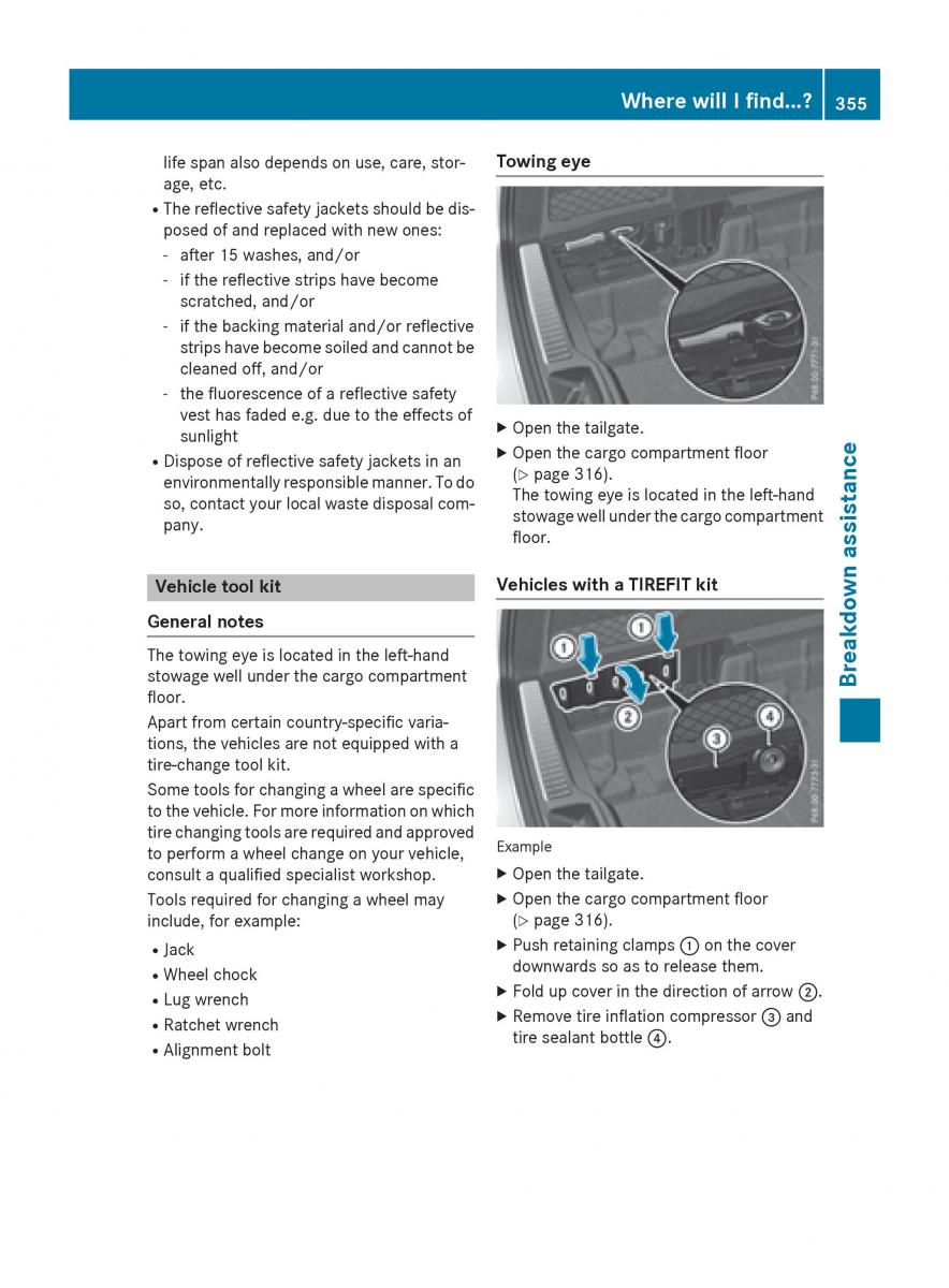 manual Mercedes GLC Mercedes Benz GLC Class owners manual / page 357