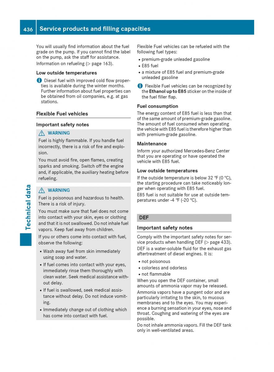 Mercedes Benz GLE Class owners manual / page 438