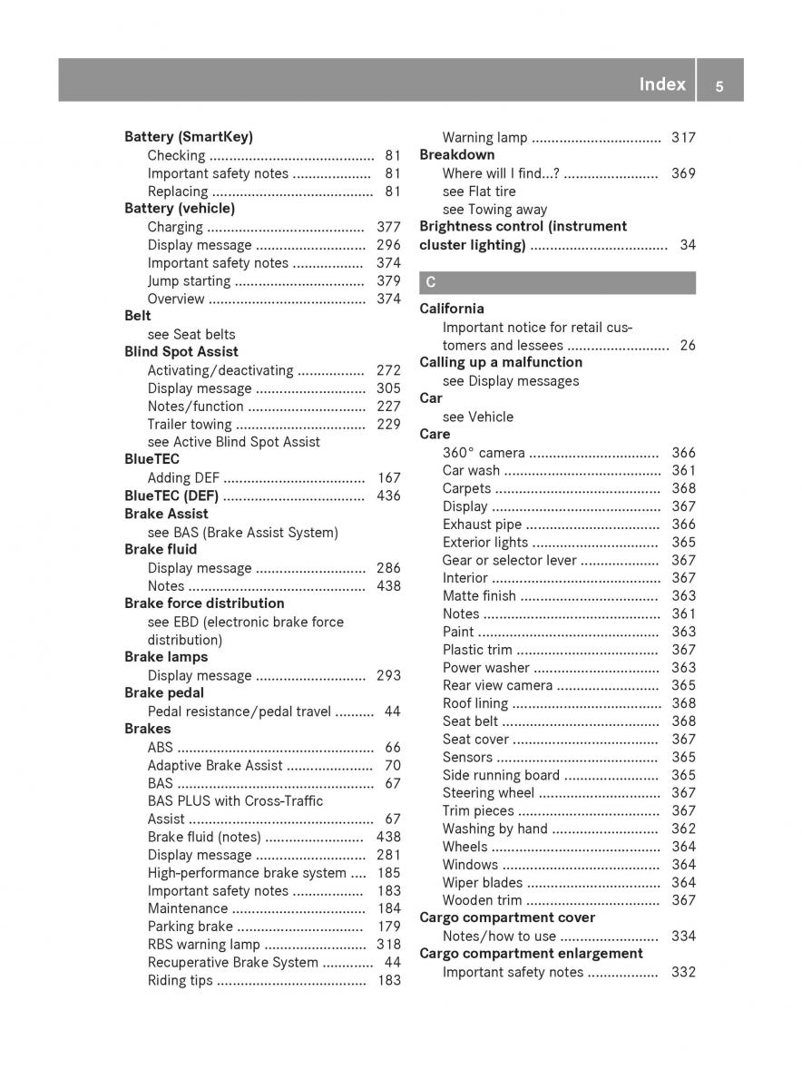 Mercedes Benz GLE Class owners manual / page 7