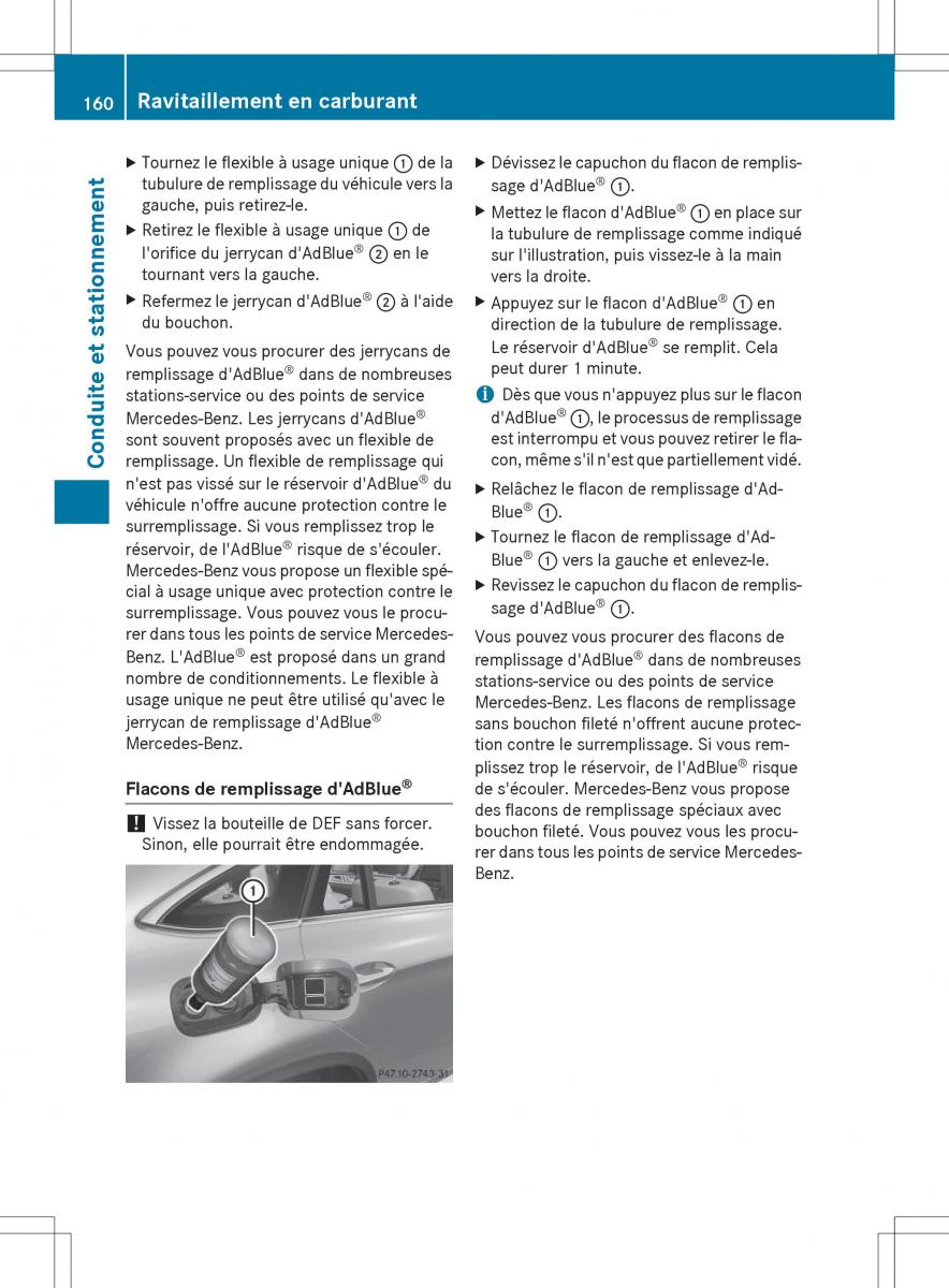 Mercedes Benz GLE Class manuel du proprietaire / page 162