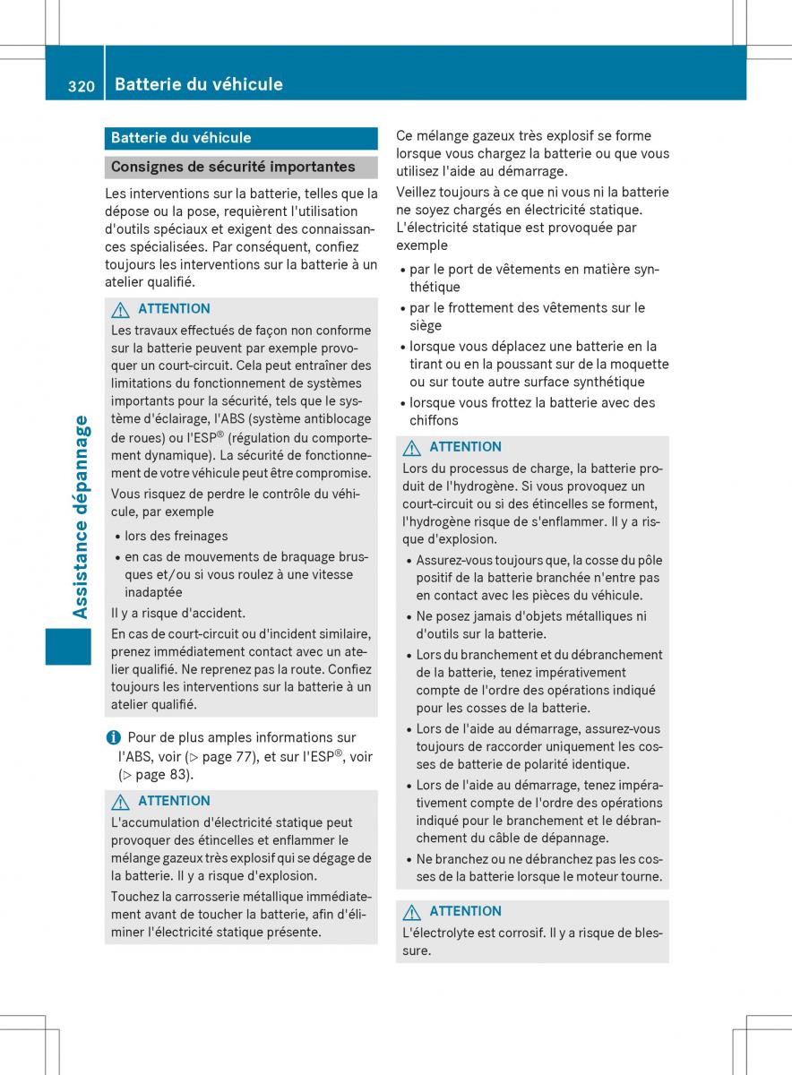 Mercedes Benz GLE Class manuel du proprietaire / page 322