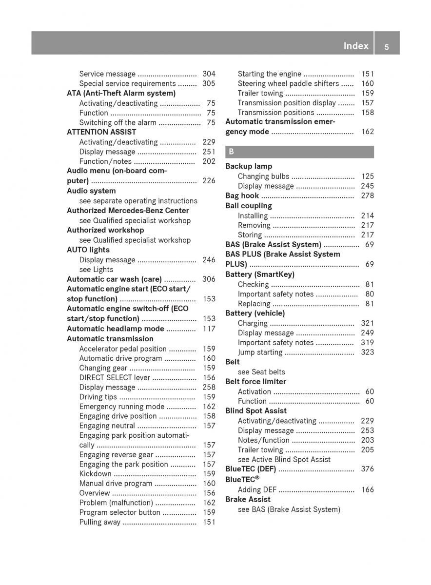 Mercedes Benz GLK Class X204 owners manual / page 7