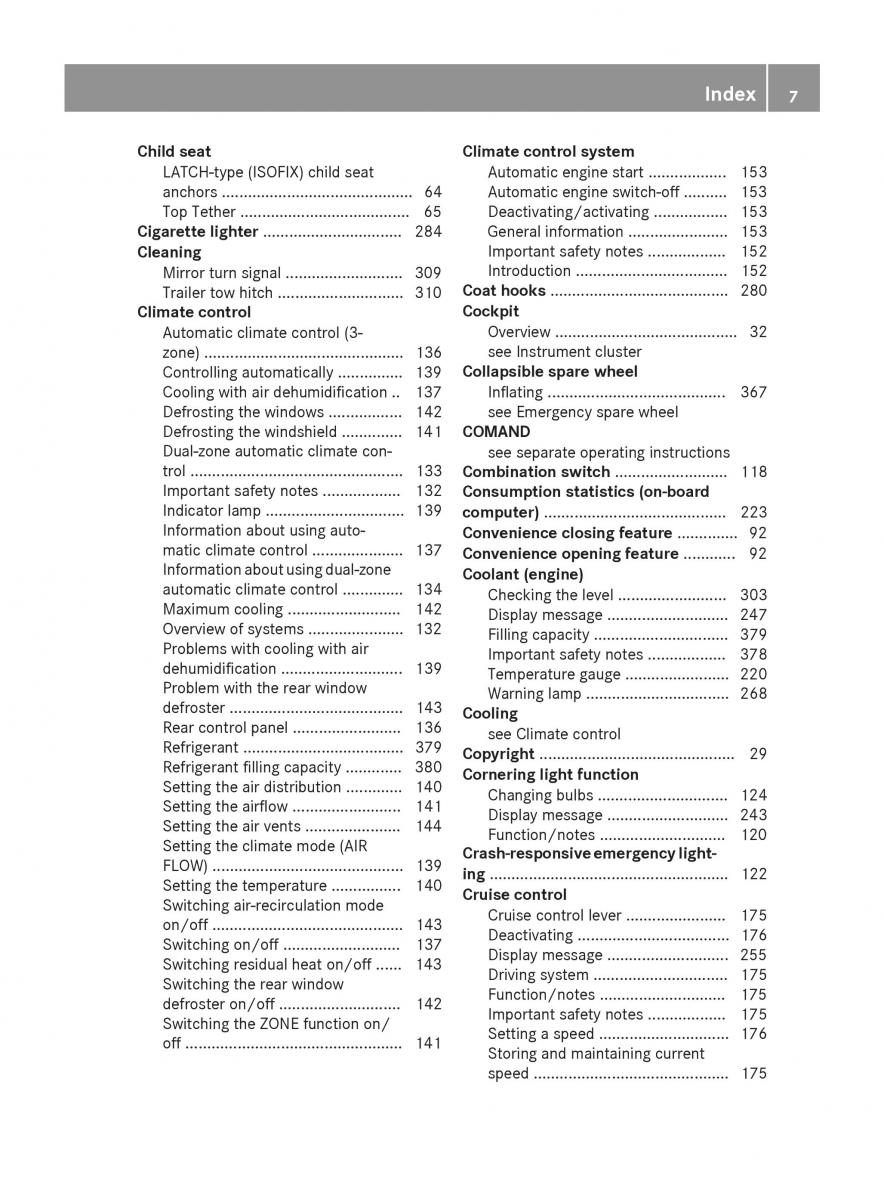 Mercedes Benz GLK Class X204 owners manual / page 9