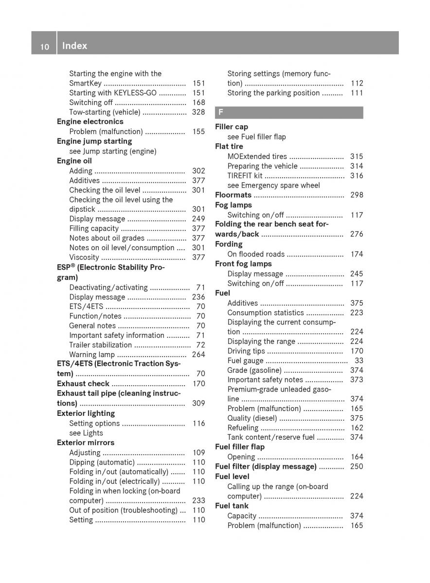 Mercedes Benz GLK Class X204 owners manual / page 12