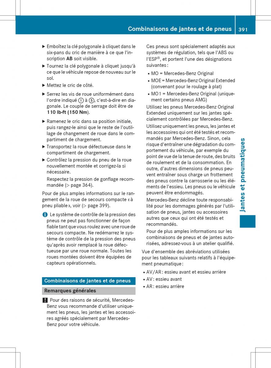 Mercedes Benz GLK Class X204 manuel du proprietaire / page 393