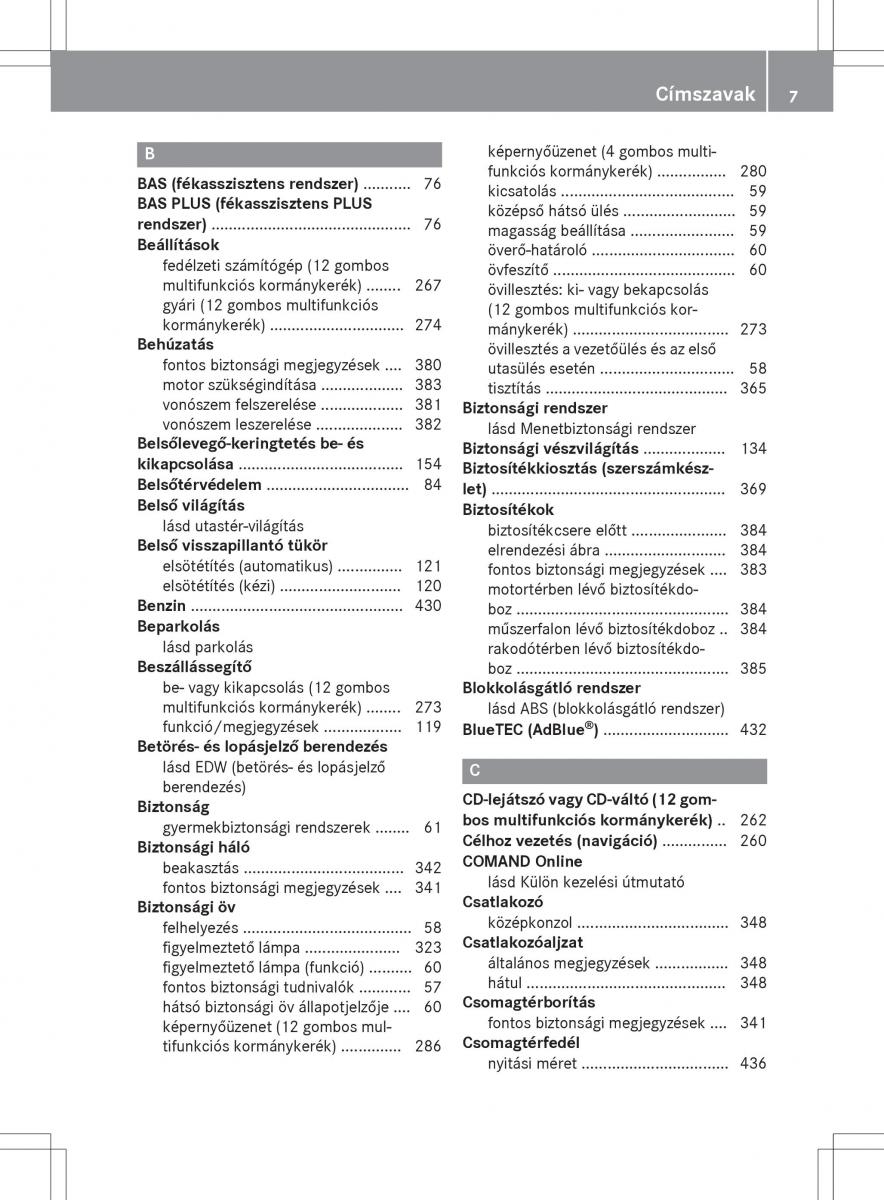 Mercedes Benz GLK Class X204 Kezelesi utmutato / page 9