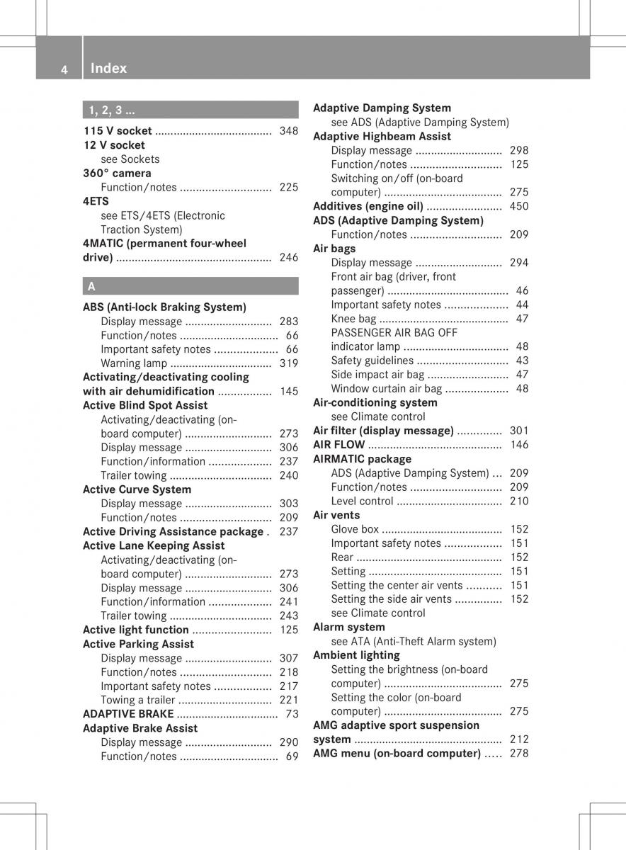 Mercedes Benz ML Class W166 owners manual / page 6