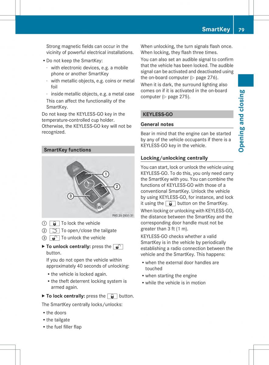 Mercedes Benz ML Class W166 owners manual / page 81