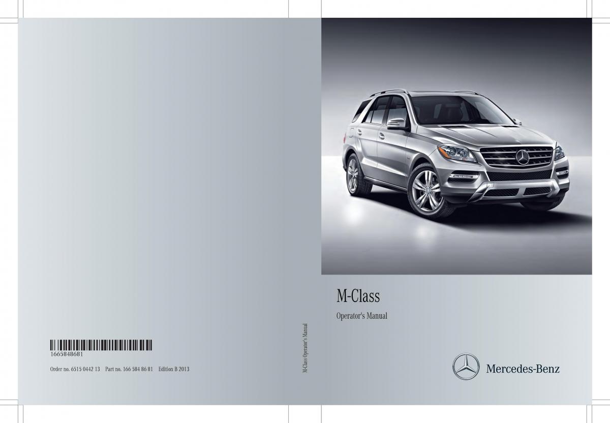 Mercedes Benz ML Class W166 owners manual / page 1