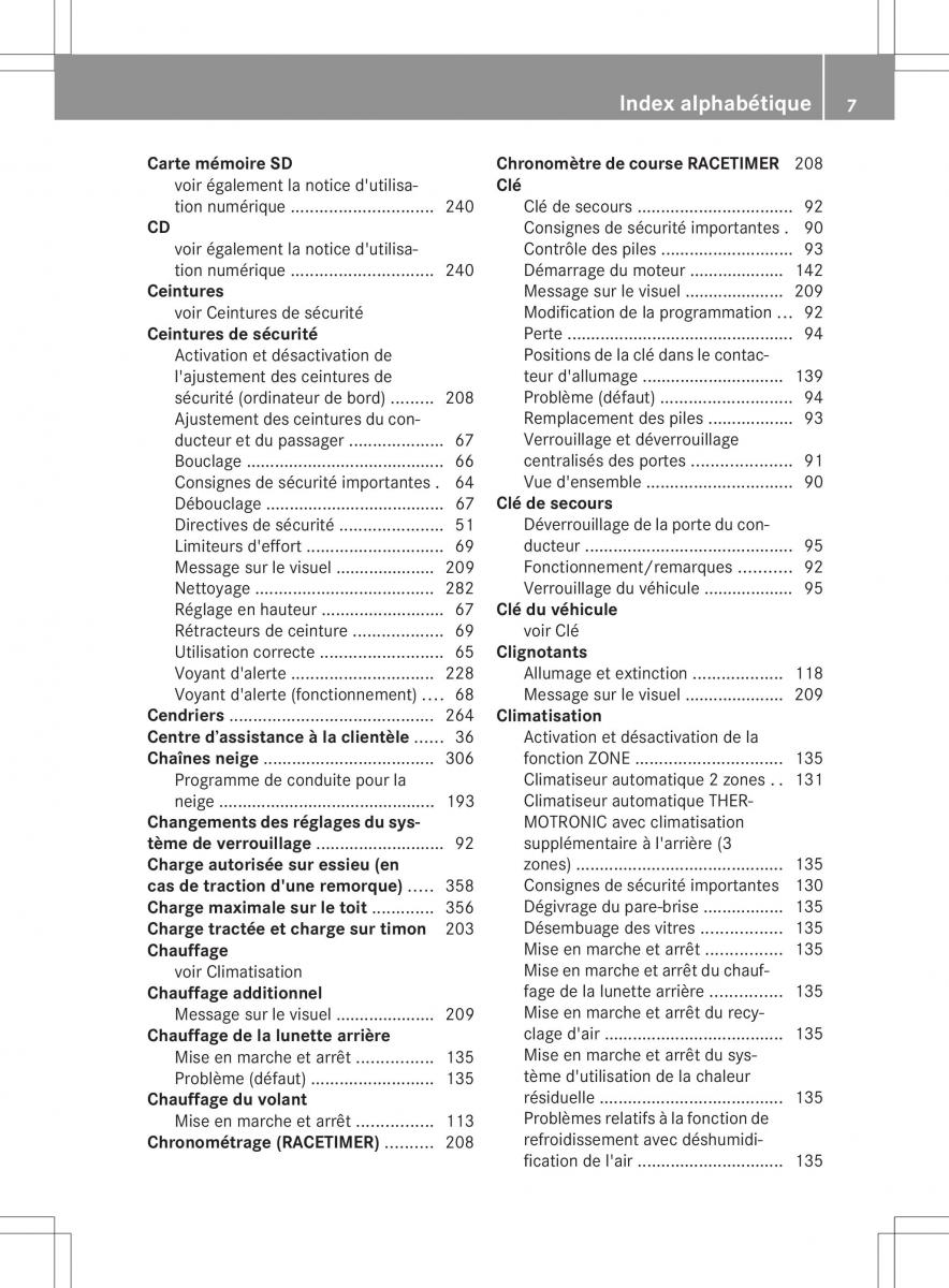 Mercedes Benz ML Class W166 manuel du proprietaire / page 10