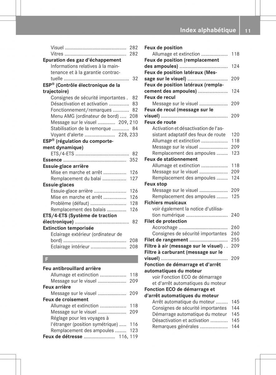 Mercedes Benz ML Class W166 manuel du proprietaire / page 14