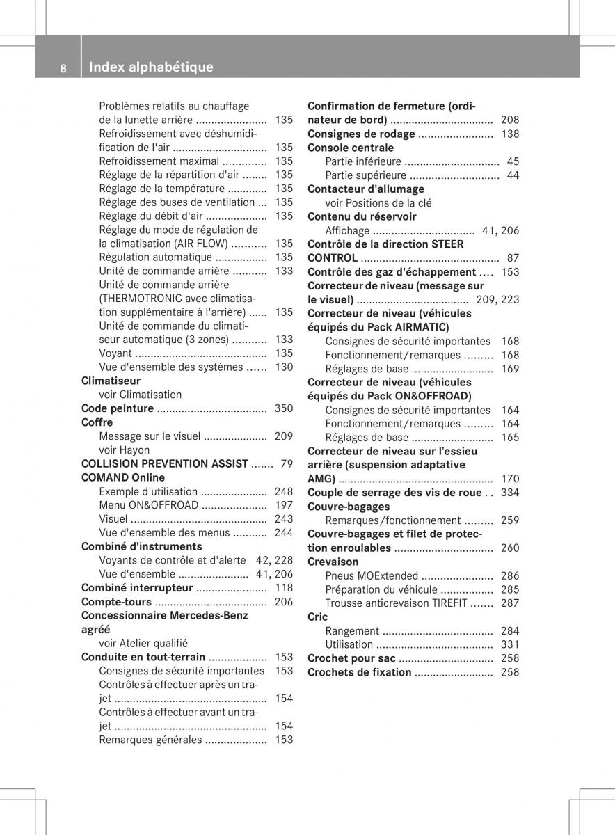 Mercedes Benz ML Class W166 manuel du proprietaire / page 11
