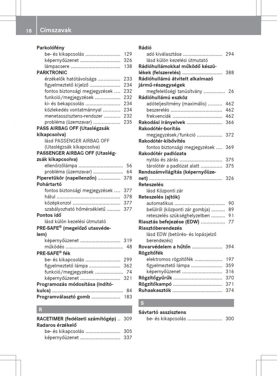 Mercedes Benz ML Class W166 Kezelesi utmutato / page 20