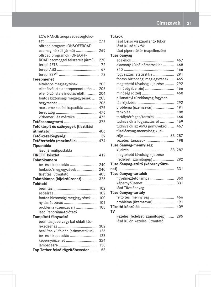 Mercedes Benz ML Class W166 Kezelesi utmutato / page 23