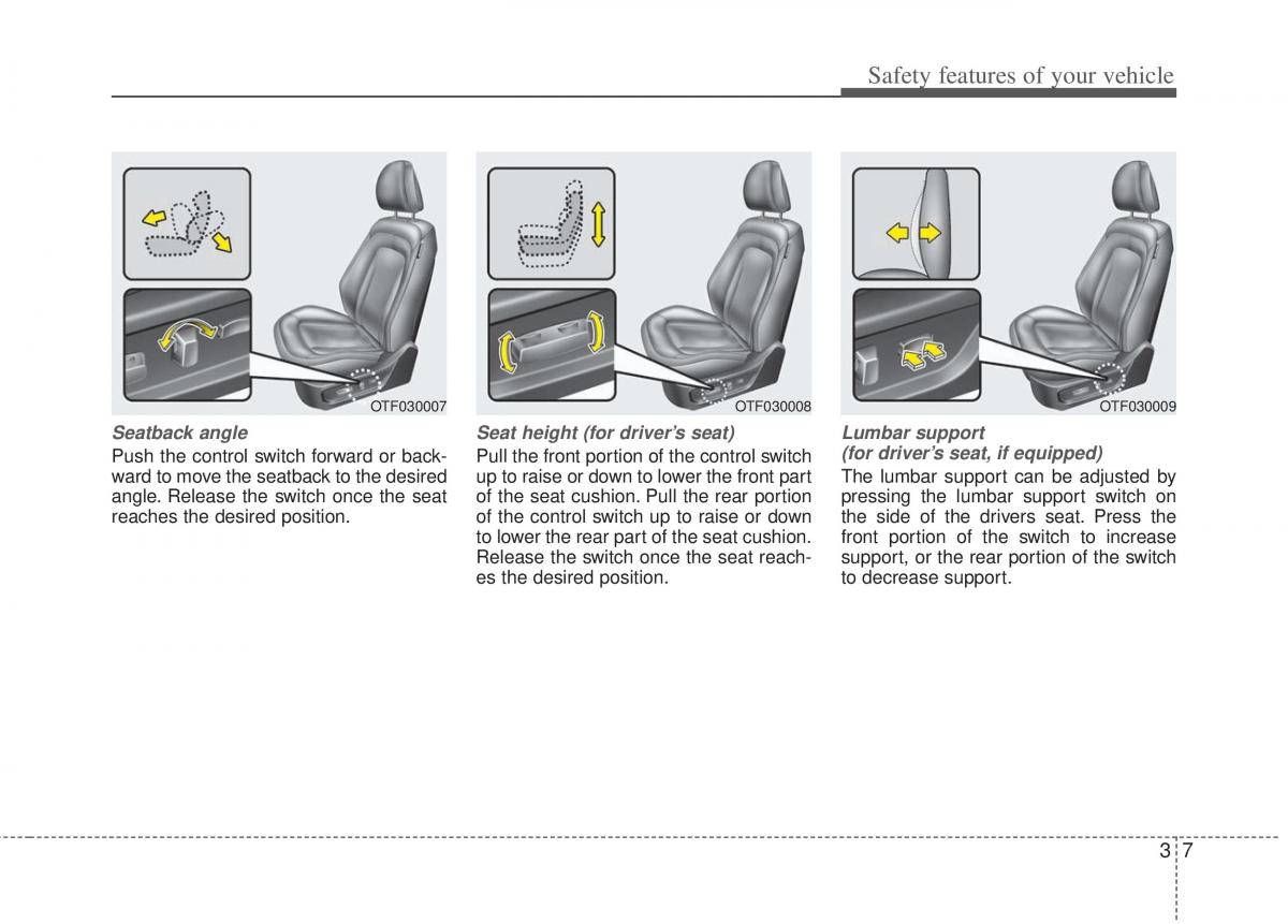 KIA Optima III 3 owners manual / page 19