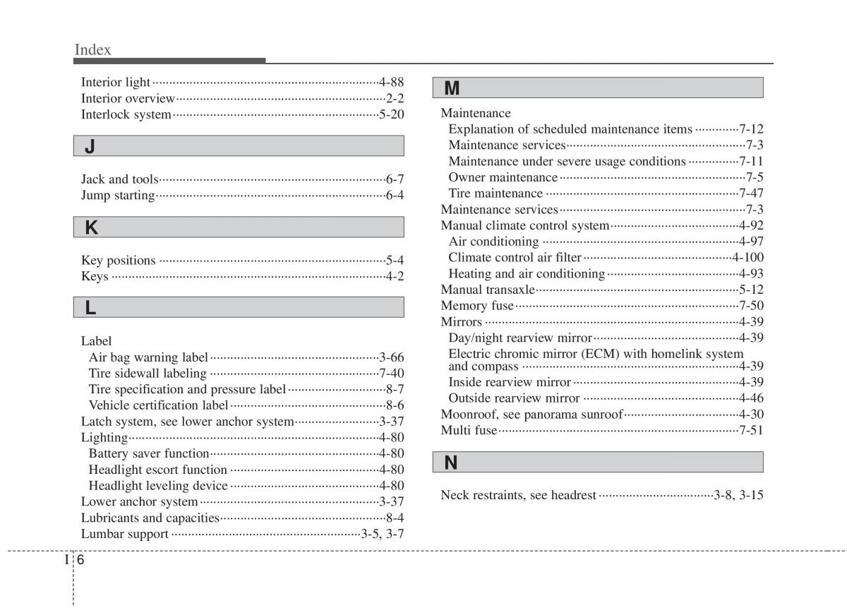 KIA Optima III 3 owners manual / page 382