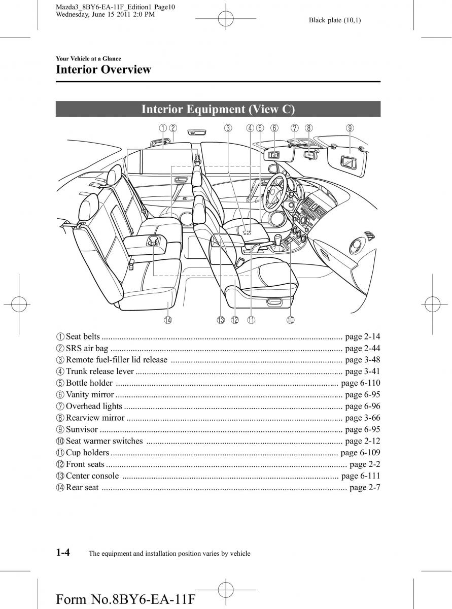 Mazda 3 II 2 owners manual / page 10