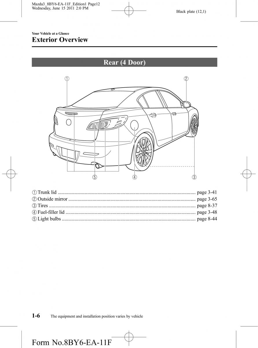 Mazda 3 II 2 owners manual / page 12