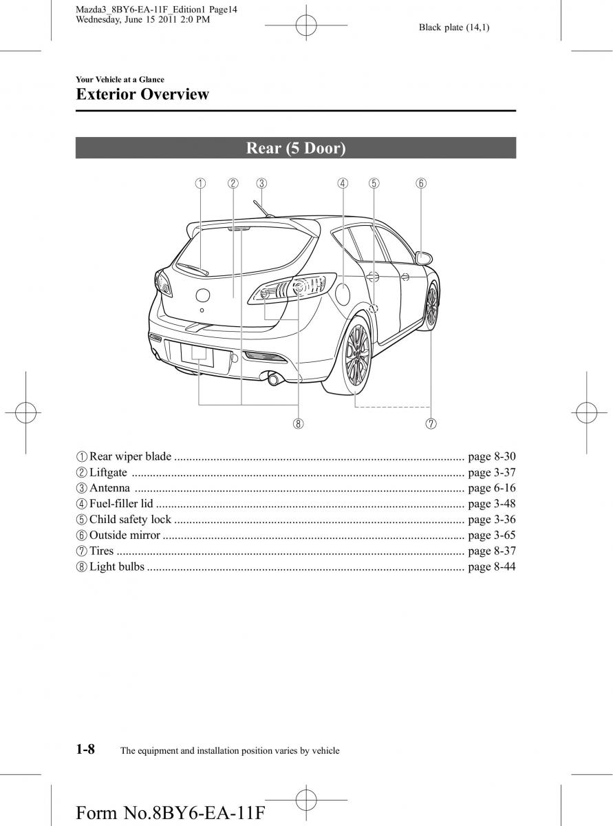 Mazda 3 II 2 owners manual / page 14