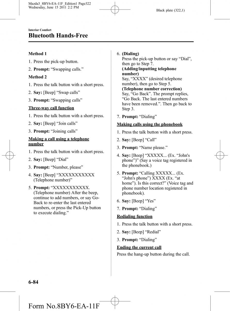 Mazda 3 II 2 owners manual / page 322