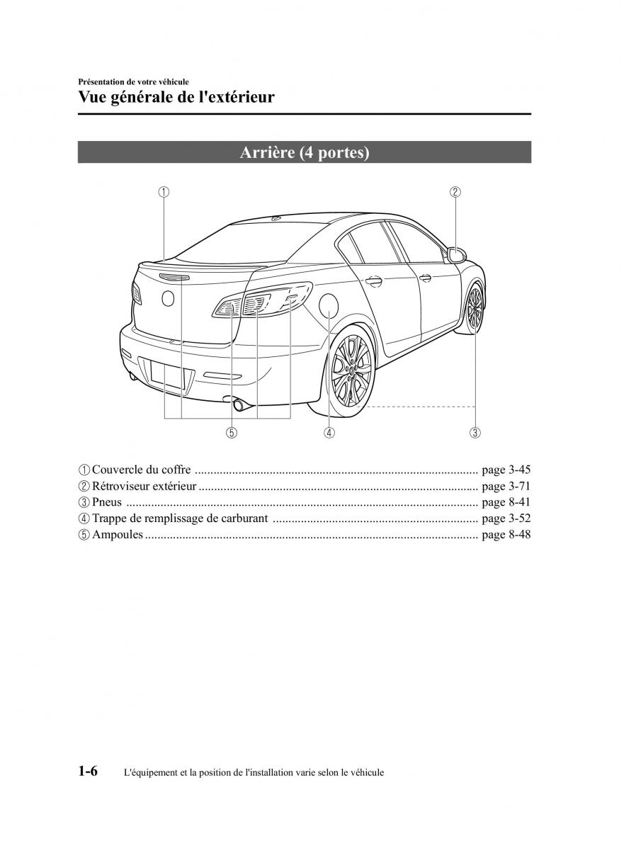 Mazda 3 II 2 manuel du proprietaire / page 13