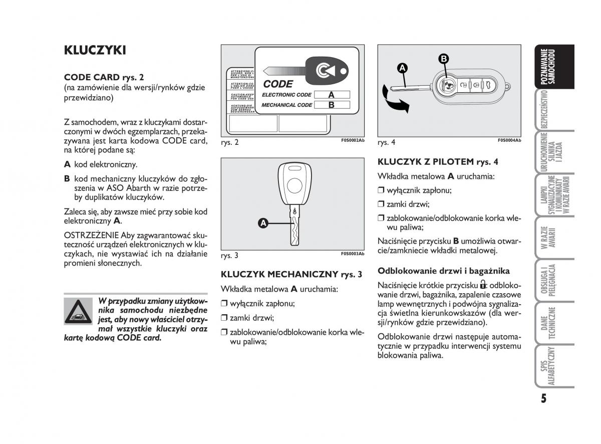 manual  Abarth 500 instrukcja / page 6