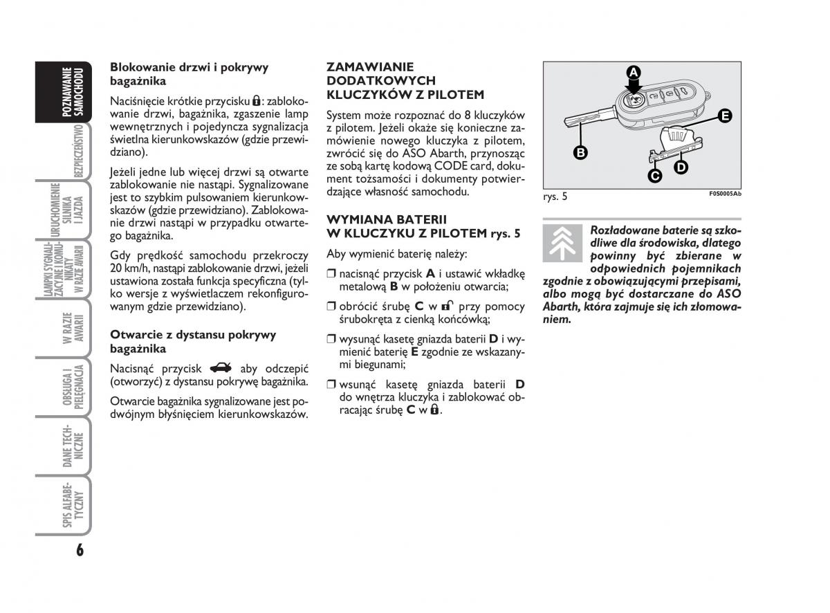 manual  Abarth 500 instrukcja / page 7
