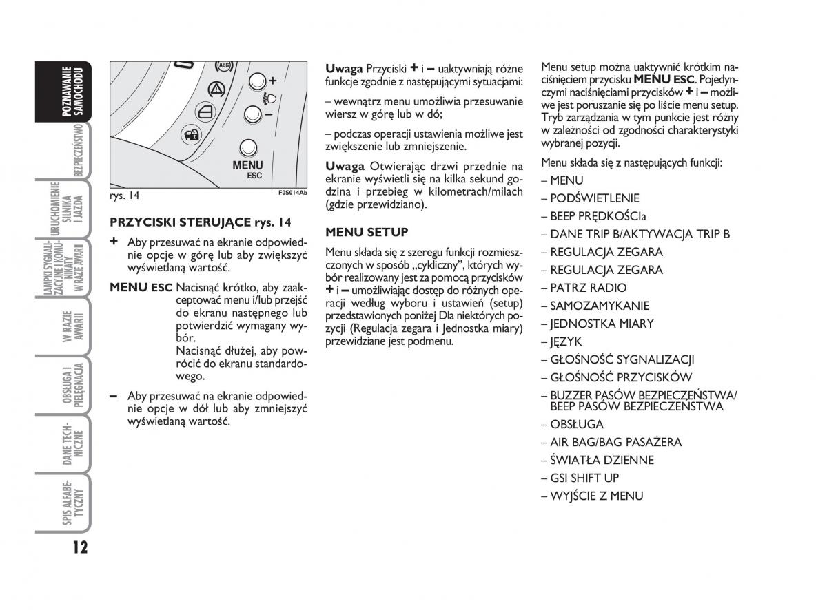 manual  Abarth 500 instrukcja / page 13