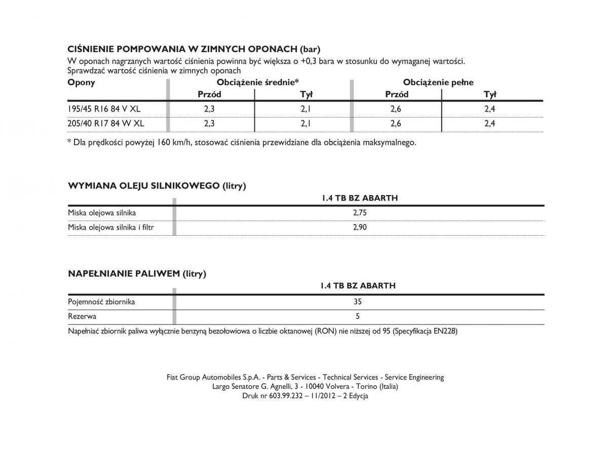 Abarth 500 instrukcja obslugi / page 169