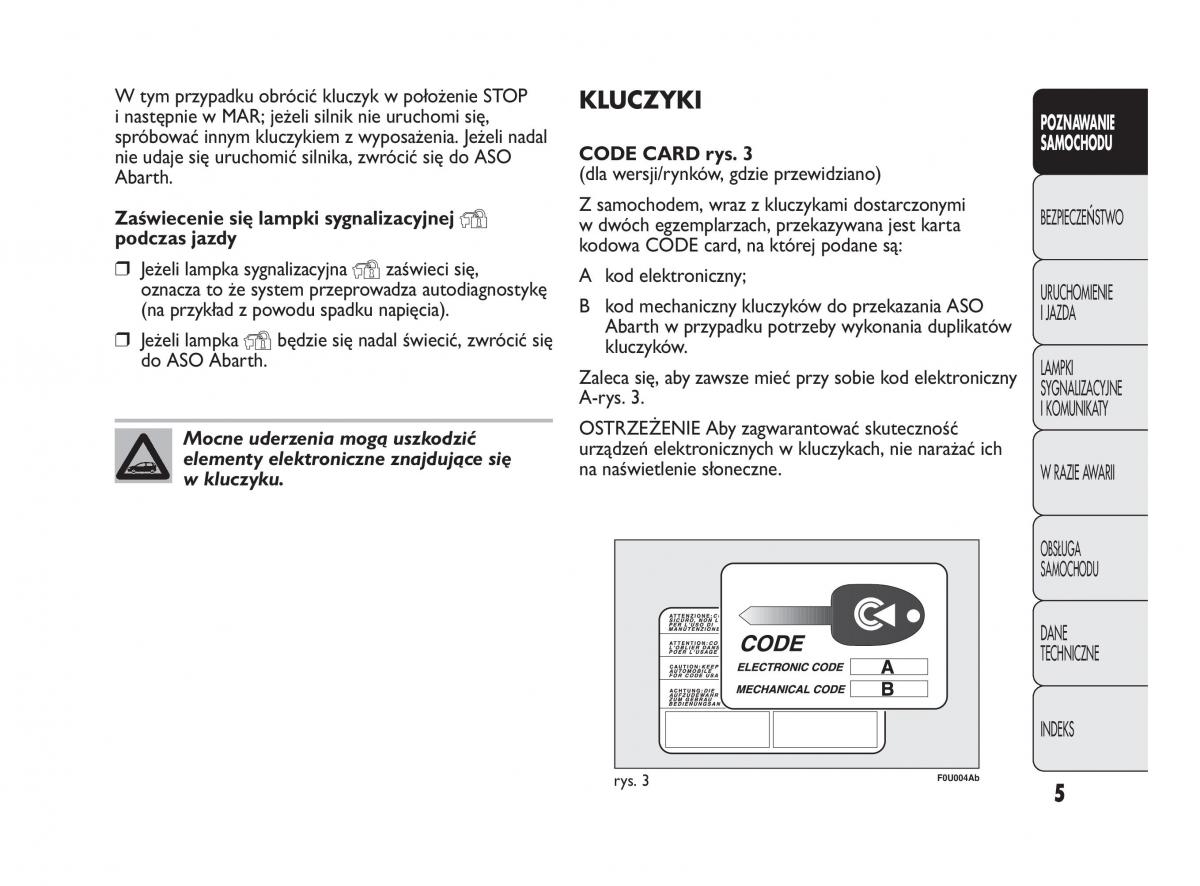 Abarth Punto instrukcja obslugi / page 6