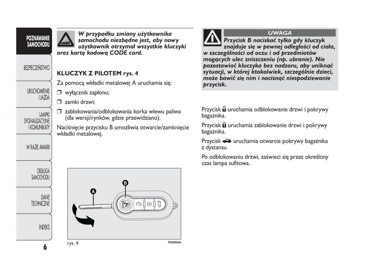 Abarth Punto instrukcja obslugi / page 7