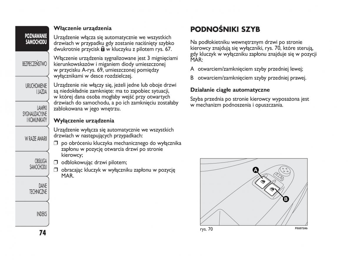 Abarth Punto instrukcja obslugi / page 75