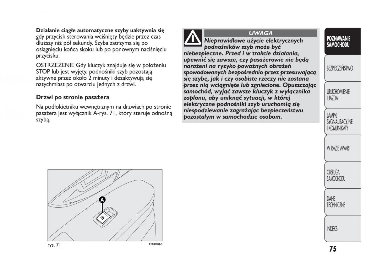 Abarth Punto instrukcja obslugi / page 76