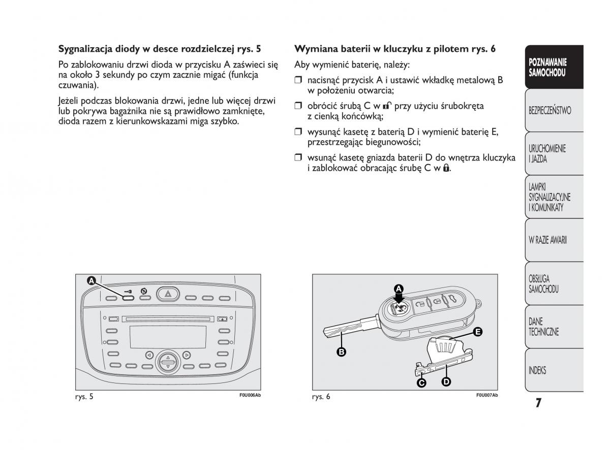Abarth Punto instrukcja obslugi / page 8