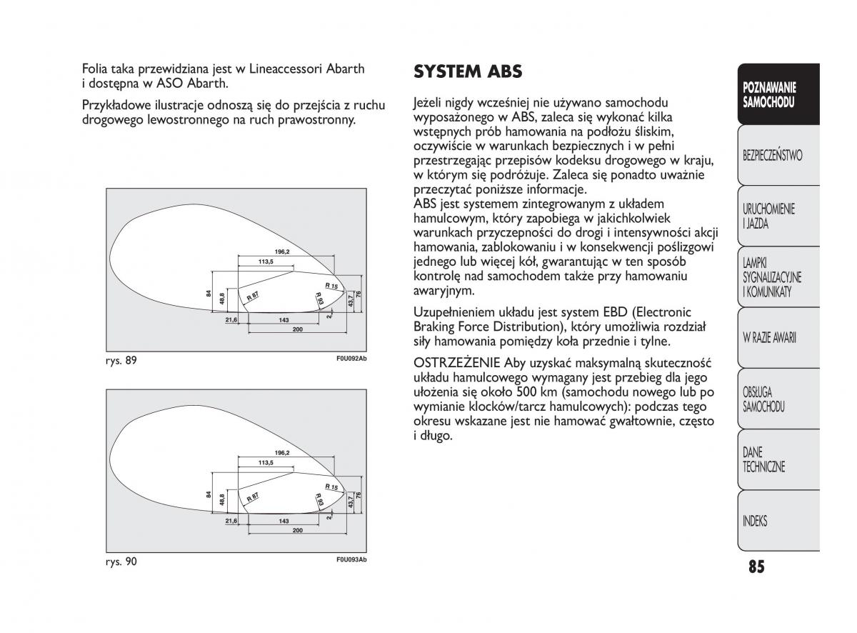 Abarth Punto instrukcja obslugi / page 86